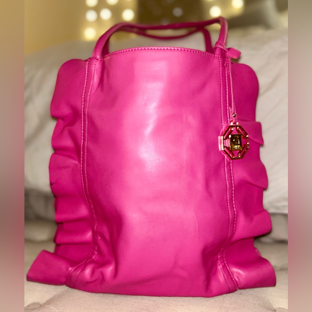 Gianni Bini Ruffled Hobo Bag